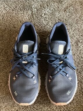 On Running Cloudswift Sneakers in Navy and Light Purple